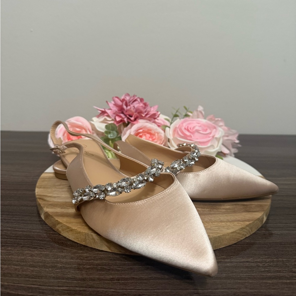 Jewel Badgley Mischka Bambi Pointed Toe Sling Back - Size 8.5 - NWOB - Picture 6 of 8